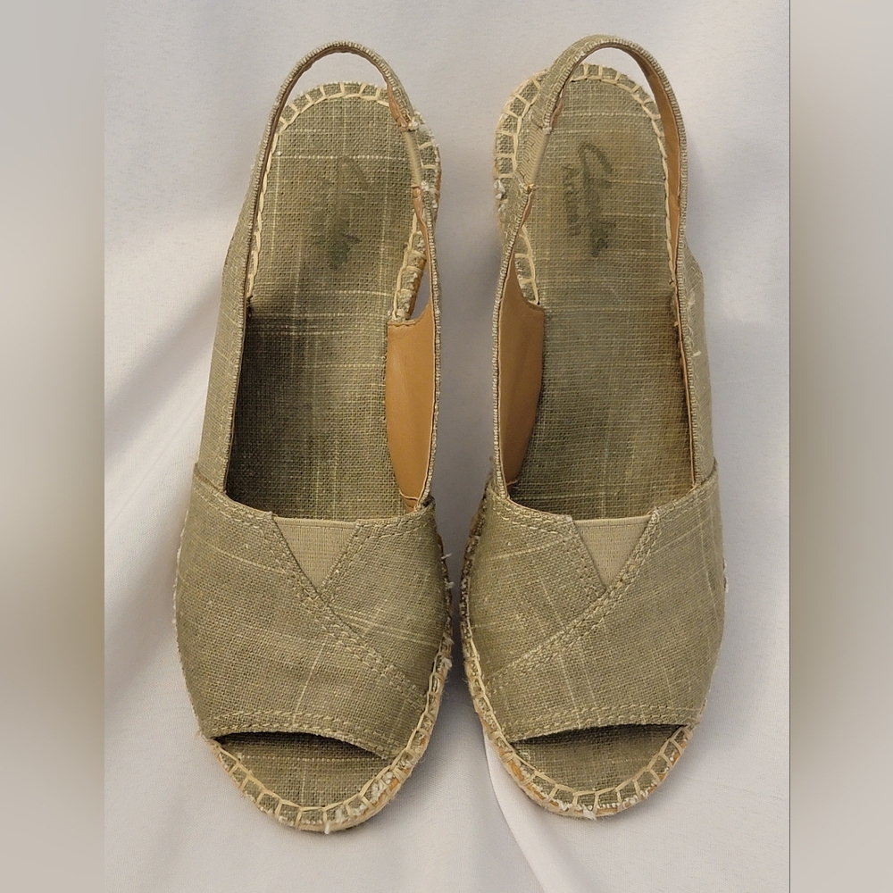 Clarks Artesian Espadrille Slingbacks Size 5.5M - Picture 4 of 14